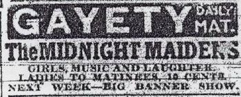 Gayety Theatre - Old Ad